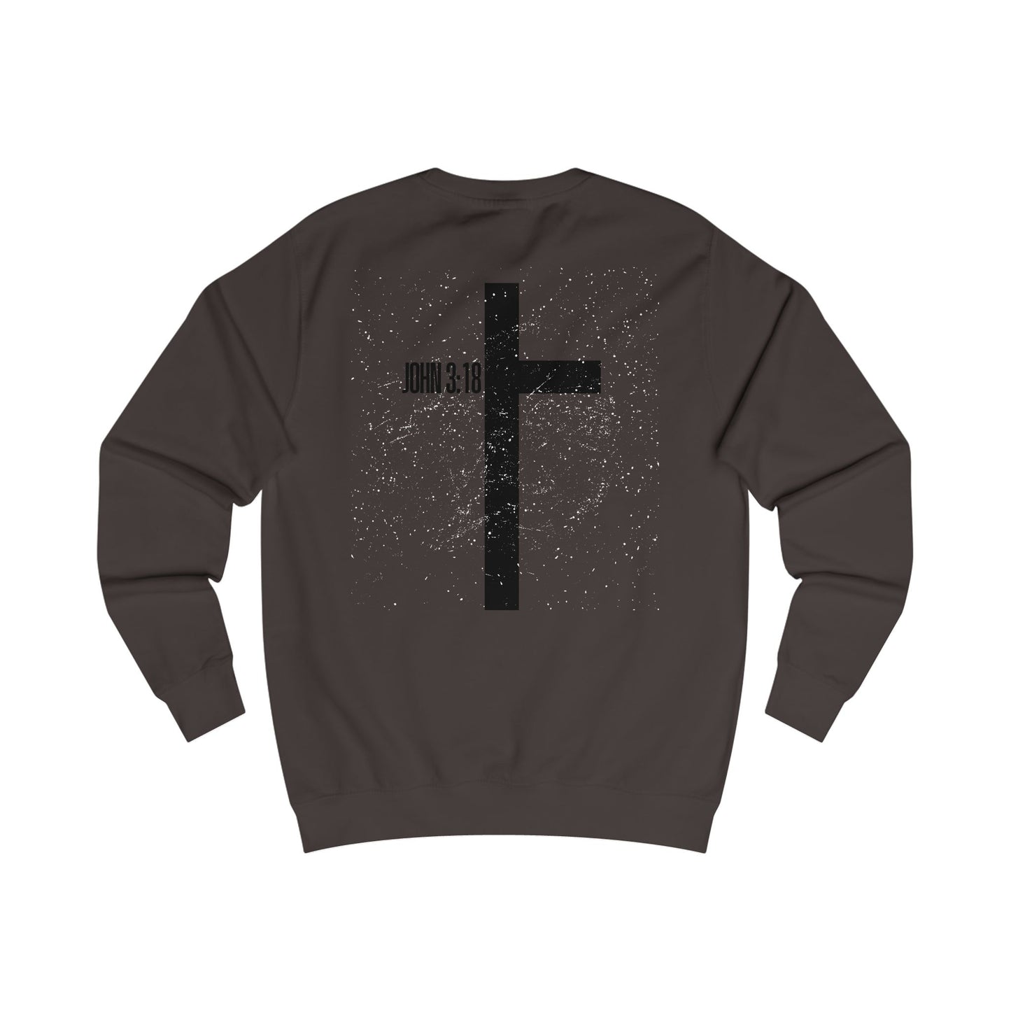 Christian Cross Sweatshirt — John 3:16 Inspirational Crewneck