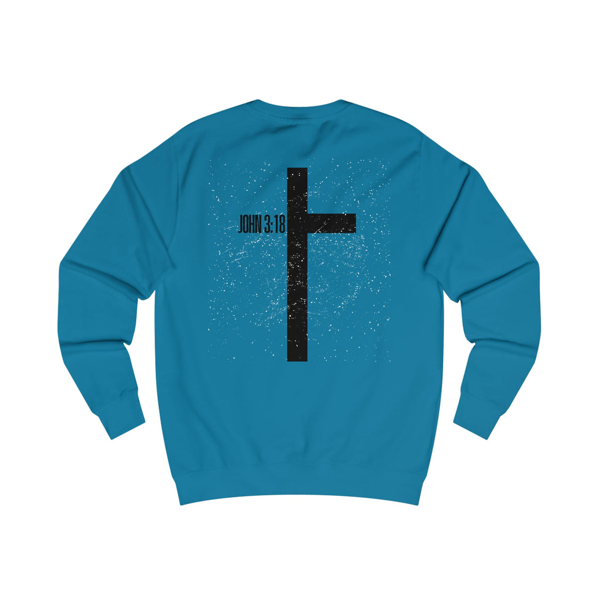 Christian Cross Sweatshirt — John 3:16 Inspirational Crewneck