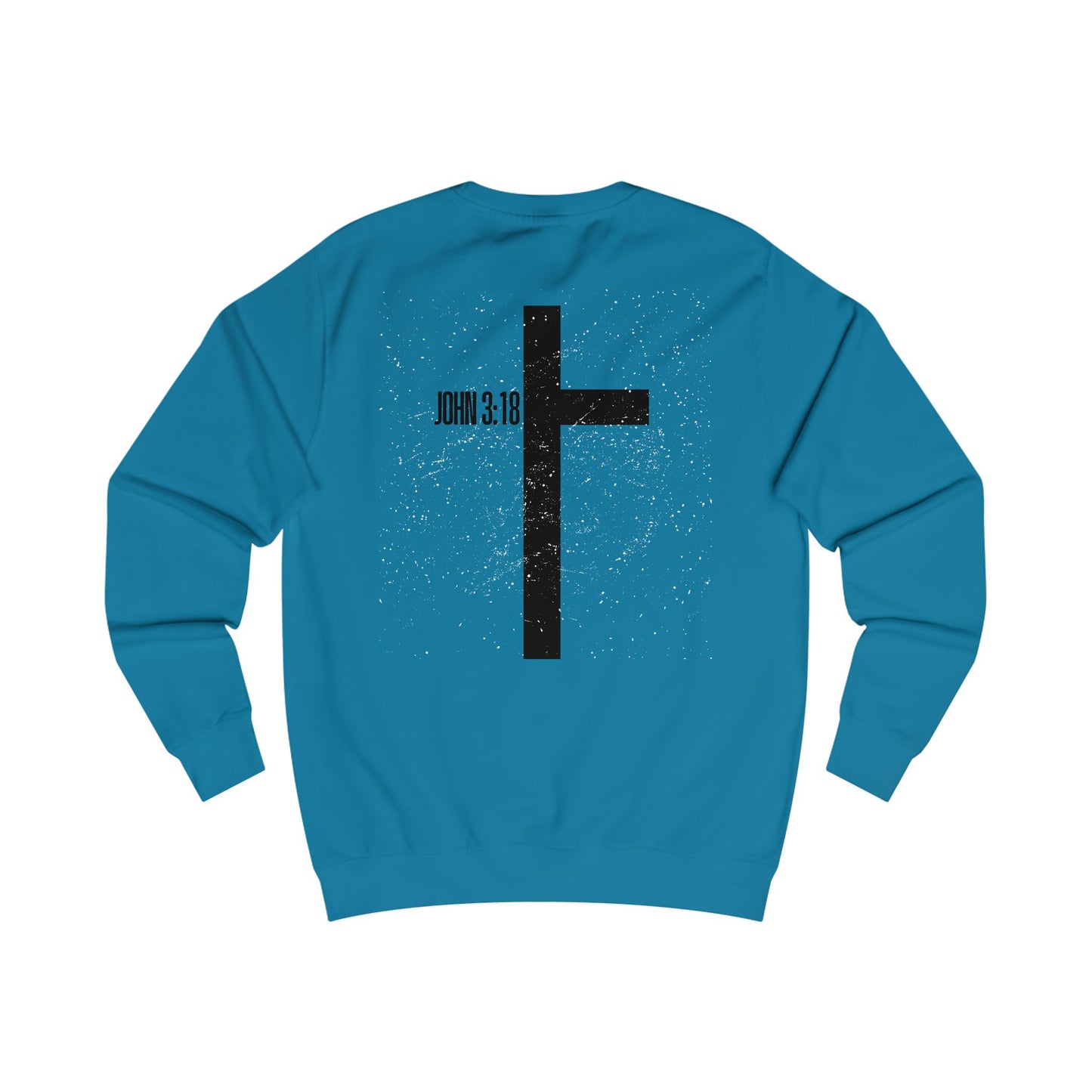 Christian Cross Sweatshirt — John 3:16 Inspirational Crewneck