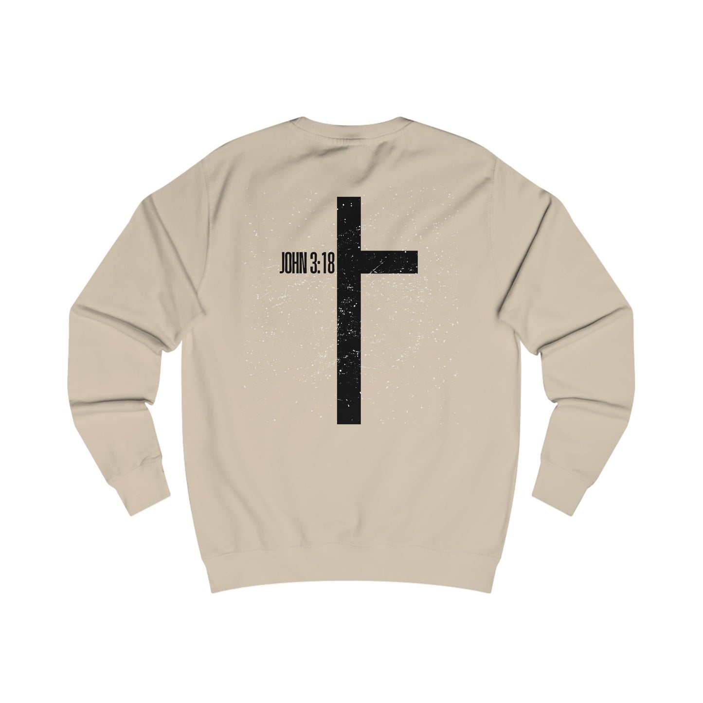 Christian Cross Sweatshirt — John 3:16 Inspirational Crewneck