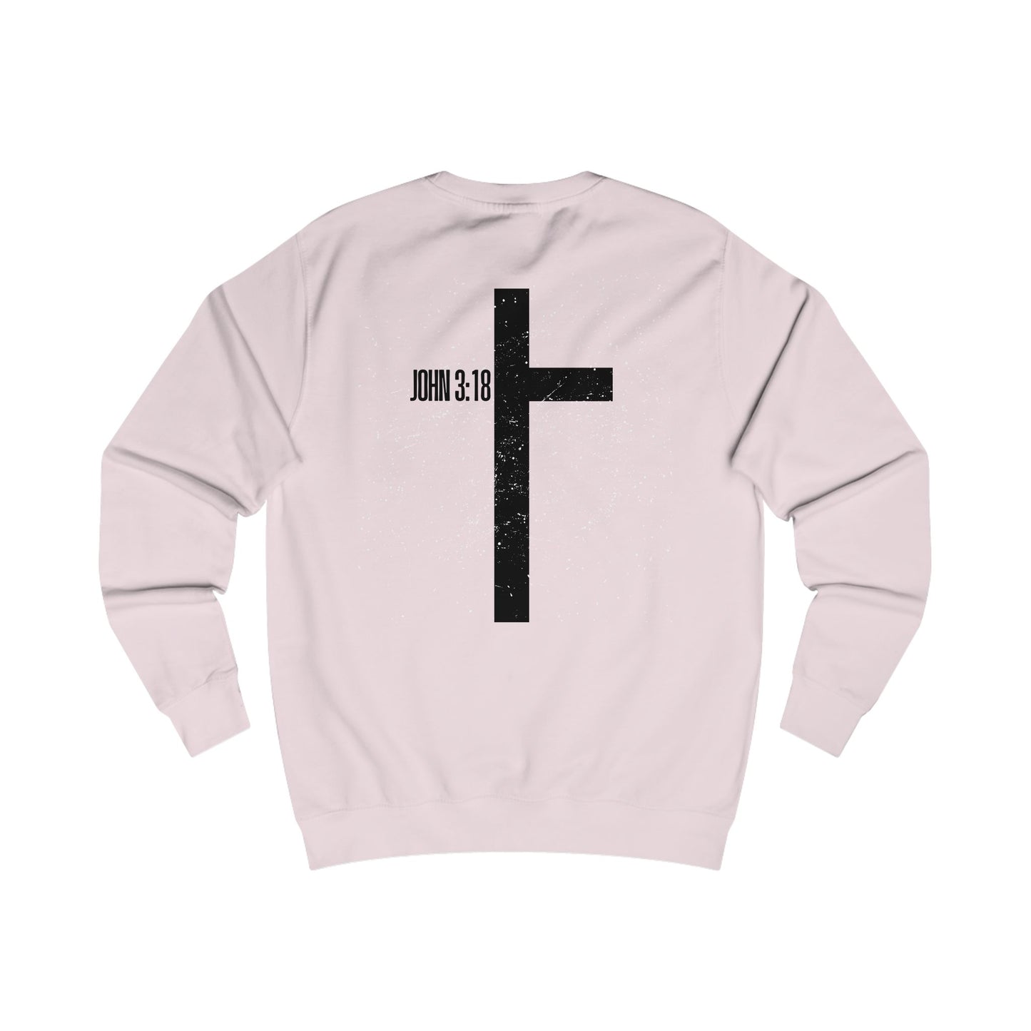 Christian Cross Sweatshirt — John 3:16 Inspirational Crewneck