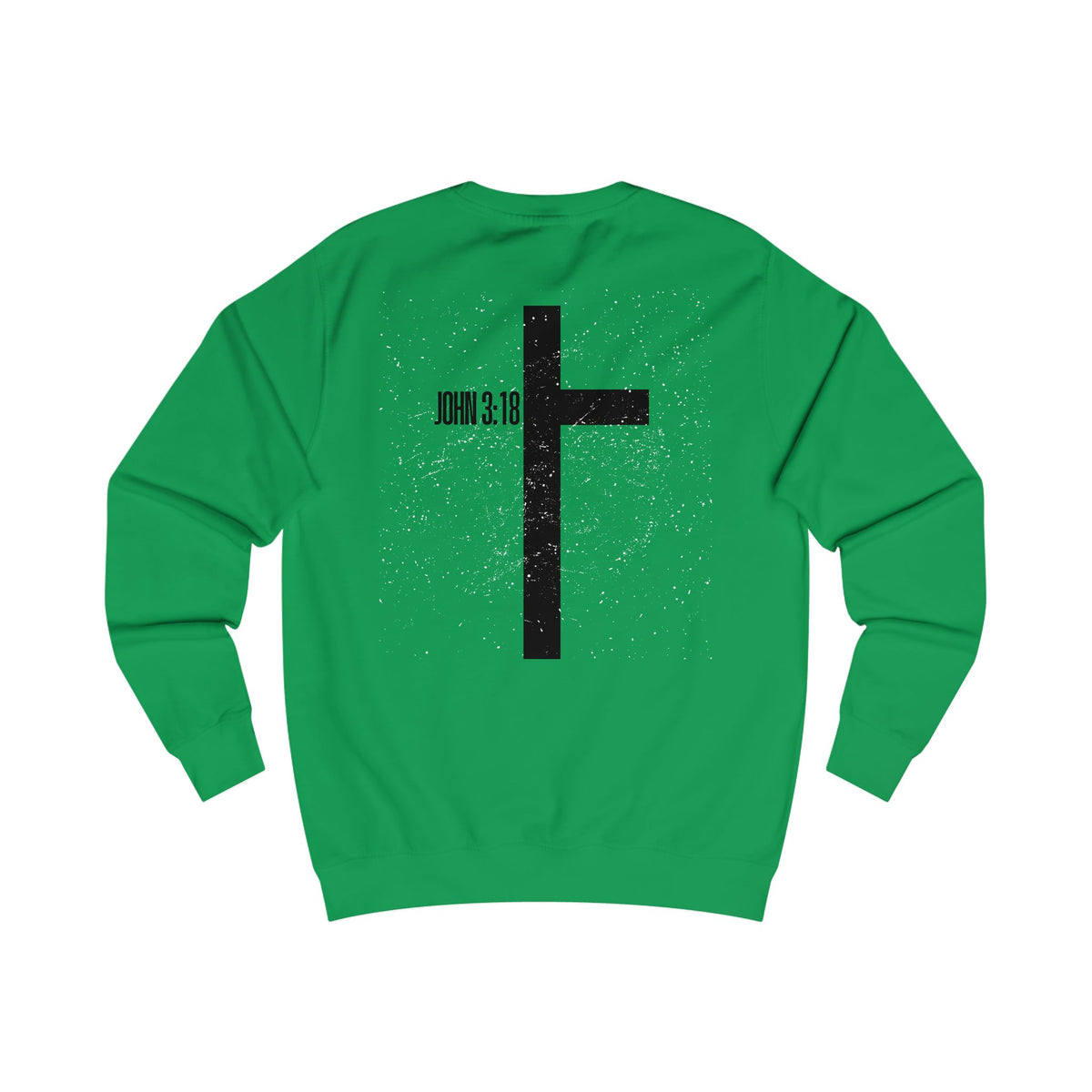 Christian Cross Sweatshirt — John 3:16 Inspirational Crewneck