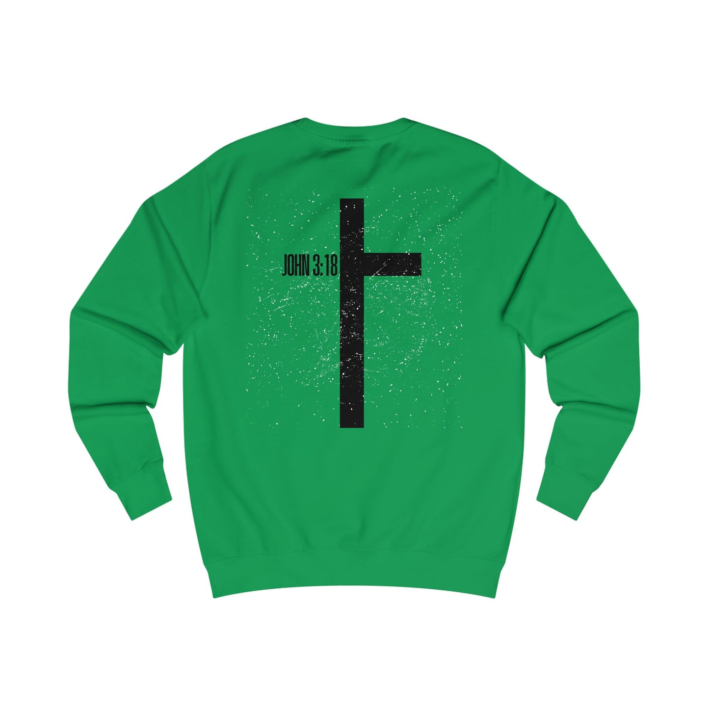 Christian Cross Sweatshirt — John 3:16 Inspirational Crewneck