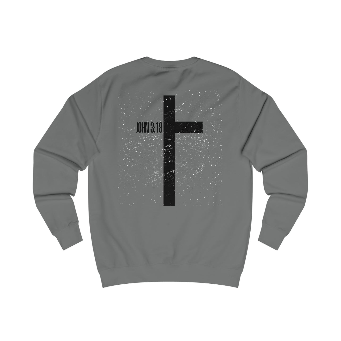 Christian Cross Sweatshirt — John 3:16 Inspirational Crewneck