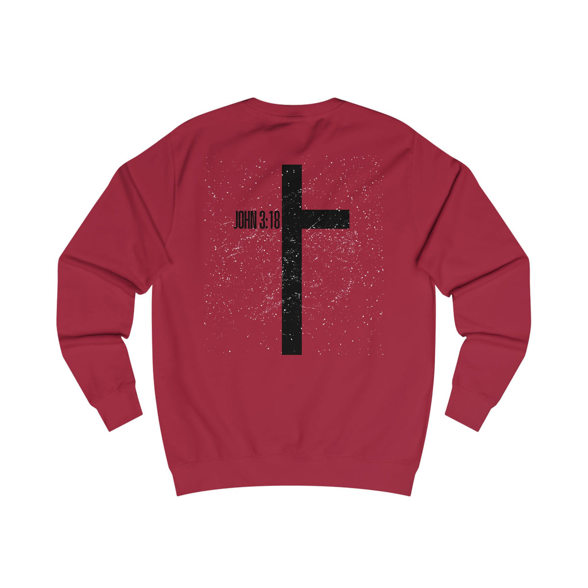 Christian Cross Sweatshirt — John 3:16 Inspirational Crewneck