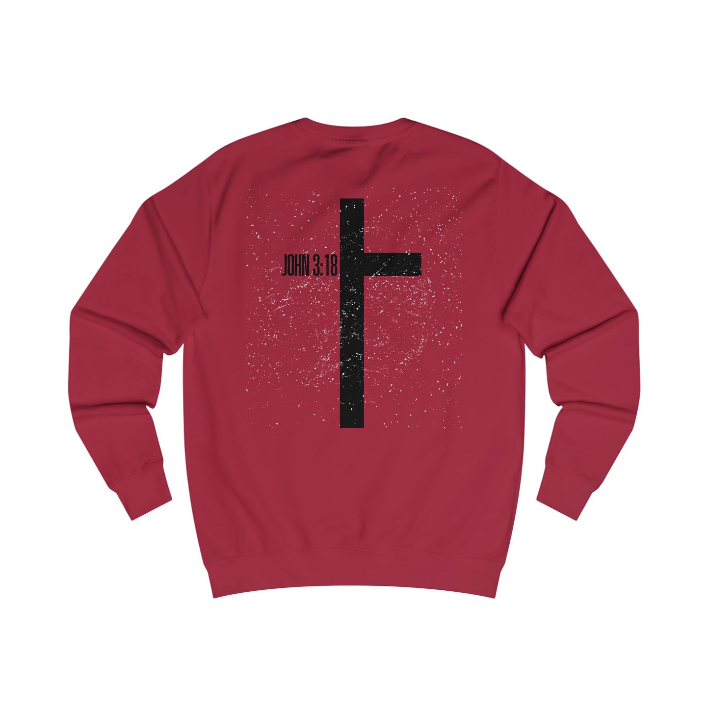 Christian Cross Sweatshirt — John 3:16 Inspirational Crewneck